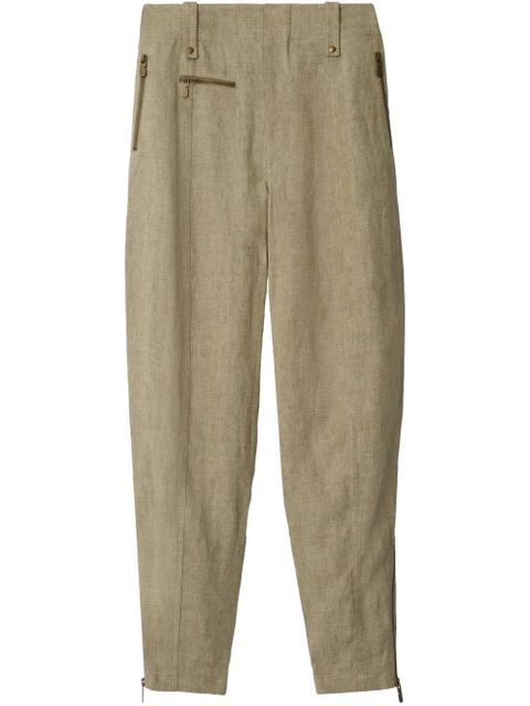 Burberry linen trousers - Brown - zdjęcie produktu nr 1