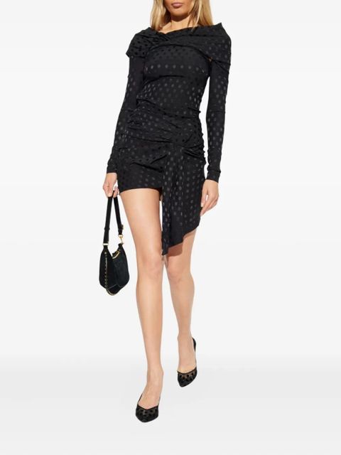 ISABEL MARANT draped polka-dot mini dress - Black - zdjęcie produktu nr 2