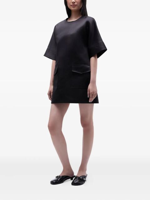 GANNI pocket-detail tie-neck mini dress - Black - zdjęcie produktu nr 2