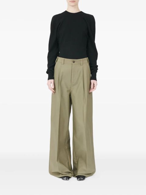 Maison Margiela pleated straight trousers - Green - zdjęcie produktu nr 2
