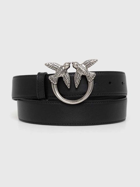 Pinko pasek skórzany kolor czarny 100125.A0F1 - zdjęcie produktu nr 1