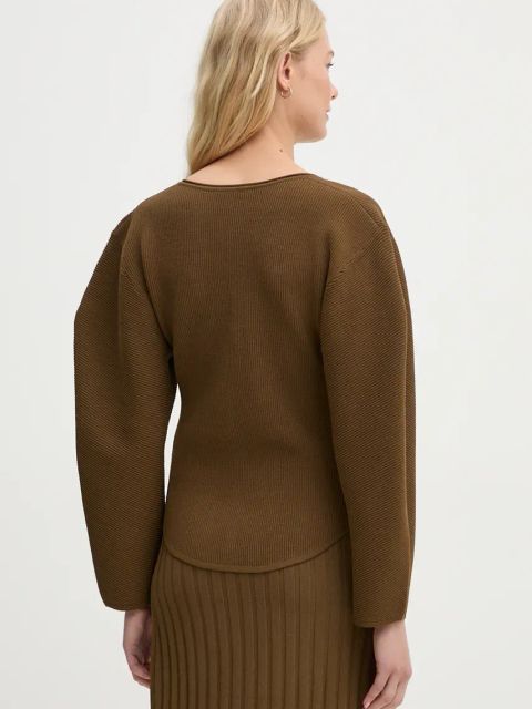 By Malene Birger kardigan FRANCINAS damski kolor zielony Q72575003