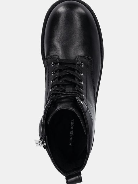 MICHAEL Michael Kors botki Lyle damskie kolor czarny na płaskim obcasie 40F5LYFB7L.001