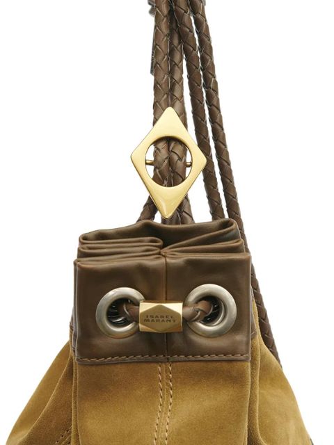 ISABEL MARANT large Maia half-moon braided-strap shoulder bag - Neutrals