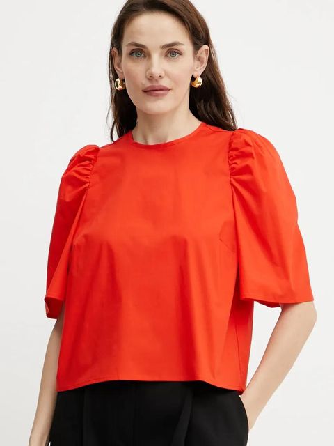 Ivy Oak bluzka ELISABETH ANN damska kolor pomarańczowy gładka IO112366 - zdjęcie produktu nr 2