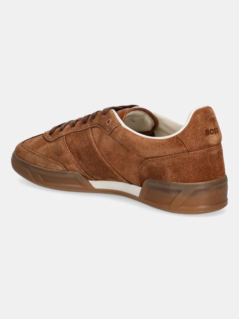 BOSS sneakersy zamszowe Brenta damskie kolor brązowy 50536645