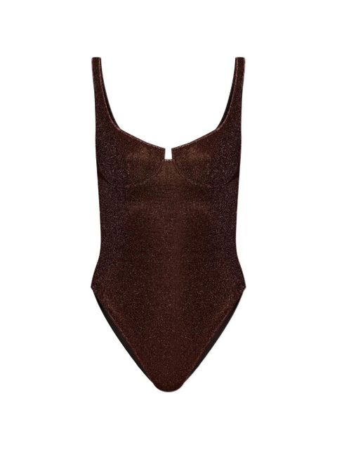 Oséree square-neck swimsuit - Brown - zdjęcie produktu nr 1