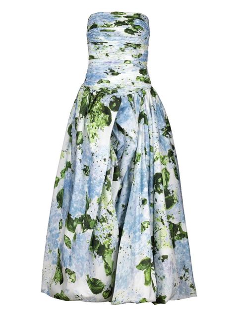 Aje Behold floral-print strapless dress - Blue - zdjęcie produktu nr 1