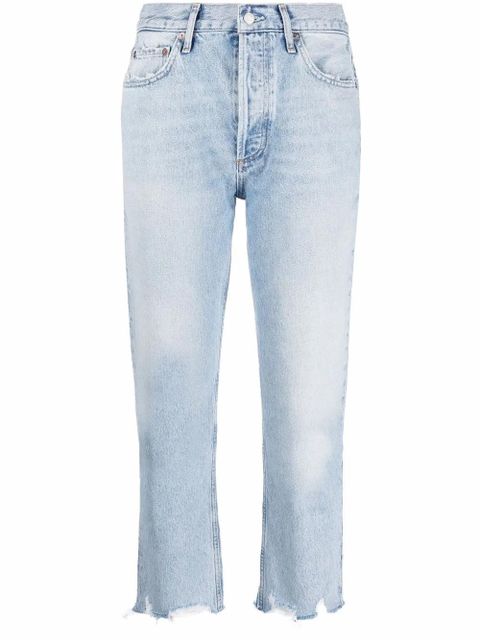 AGOLDE Riley cropped jeans - Blue - zdjęcie produktu nr 1