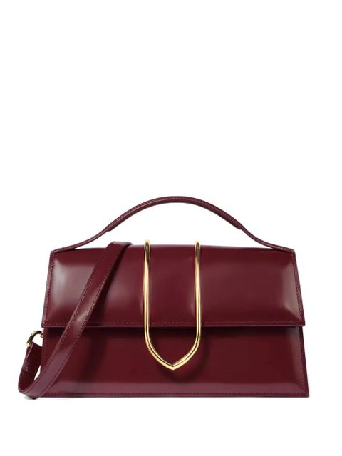 Jacquemus The Large Bambino gold-tone handle tote bag - Red - zdjęcie produktu nr 1