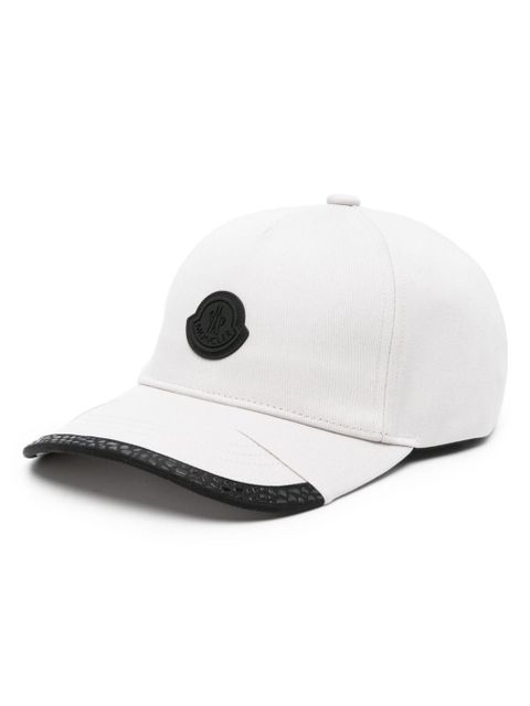 Moncler logo-patch cotton cap - Grey - zdjęcie produktu nr 1