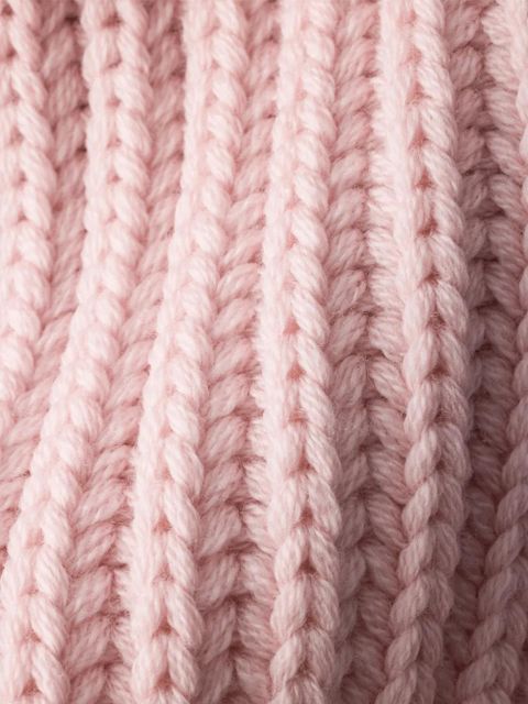 Prada enameled triangle rib knit scarf - Pink - zdjęcie produktu nr 2