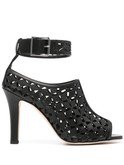 Manolo Blahnik Tingah 105mm laser-cut pumps - Black - zdjęcie produktu nr 1