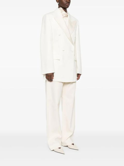 Róhe hourglass tuxedo blazer - White