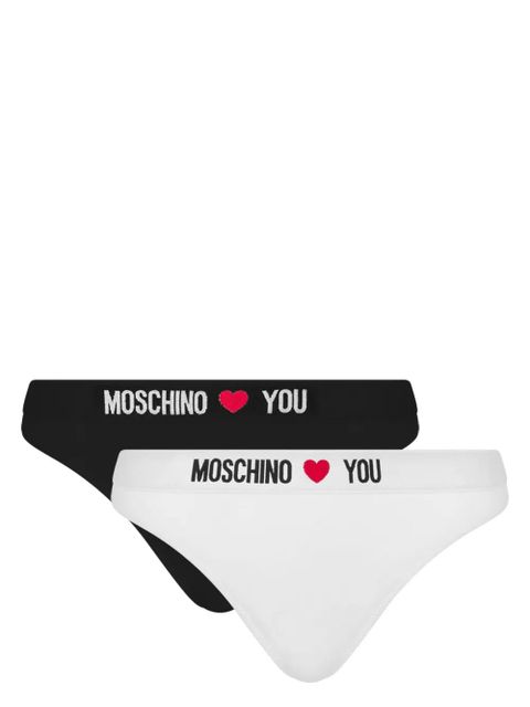 Moschino logo thongs (pack of two) - Black - zdjęcie produktu nr 1