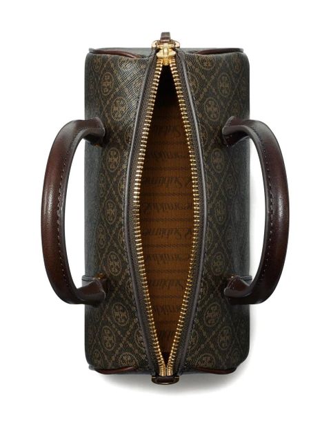 Tory Burch mini T Monogram Barrel tote bag - Brown