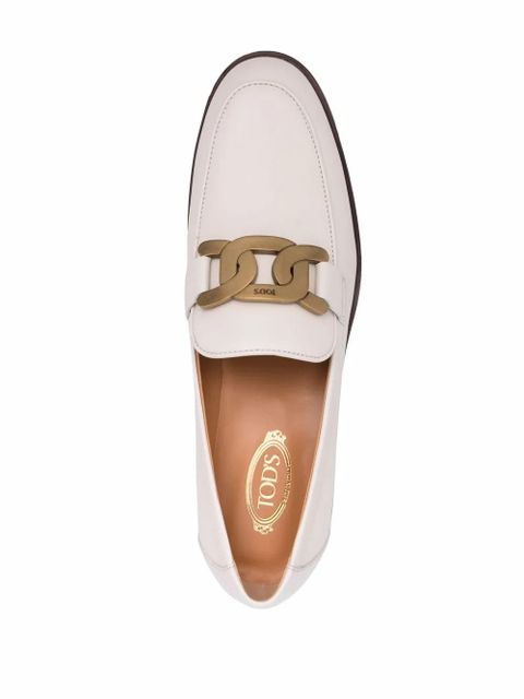 Tod's logo-plaque leather loafers - Neutrals - zdjęcie produktu nr 2