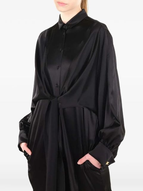 LOEWE knot-tie midi dress - Black