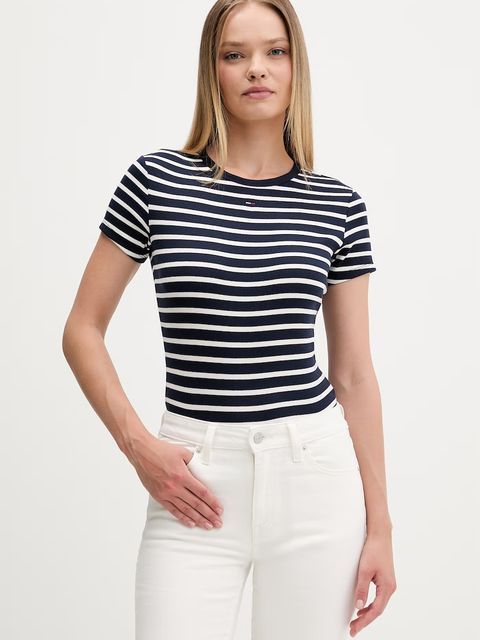 Tommy Jeans T-shirt basic damski bawełniany z elastanem - zdjęcie produktu nr 1