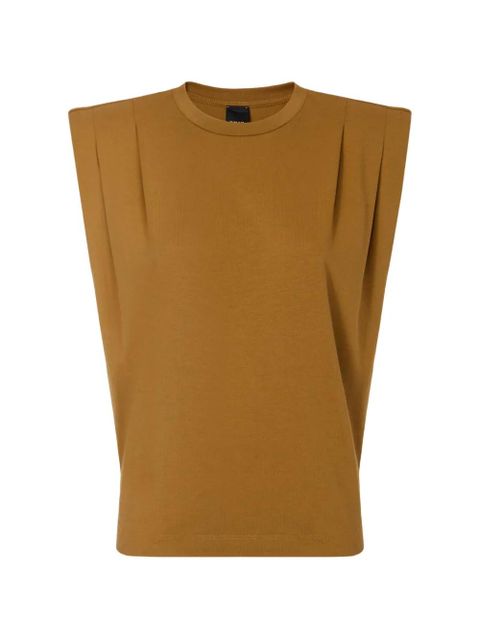 PINKO pleated-detail T-shirt - Brown - zdjęcie produktu nr 1