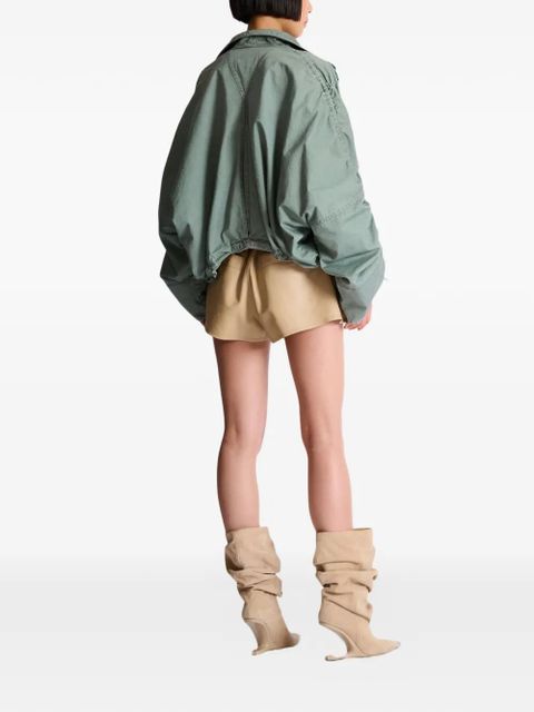 Balmain pockets gathered-sleeve jacket - Green