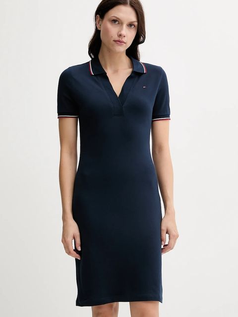 Tommy Hilfiger sukienka kolor granatowy mini dopasowana WW0WW45740 - zdjęcie produktu nr 1