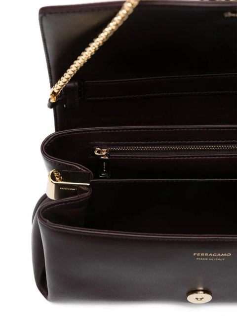 Ferragamo front-flap cross body bag - Brown