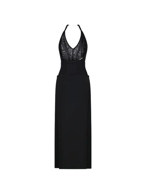 The Attico halterneck tulle dress - Black - zdjęcie produktu nr 1