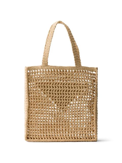 Prada crochet tote bag - Neutrals