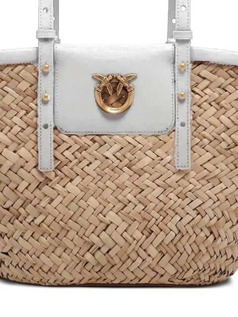 PINKO Love Summer basket bag - White