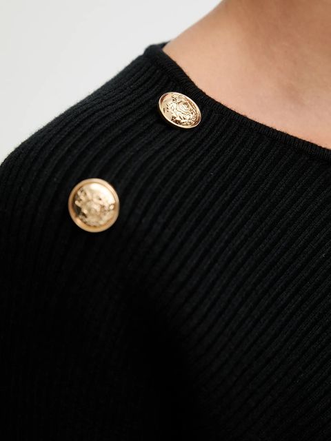 Morgan sweter damski kolor czarny lekki MISSY