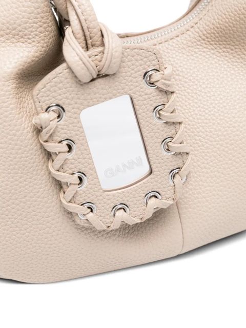 GANNI mini Hobo light grey tote bag - Neutrals