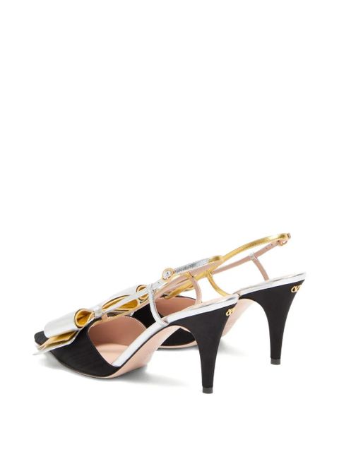 Valentino Garavani 85mm Bowow slingback pumps - Black