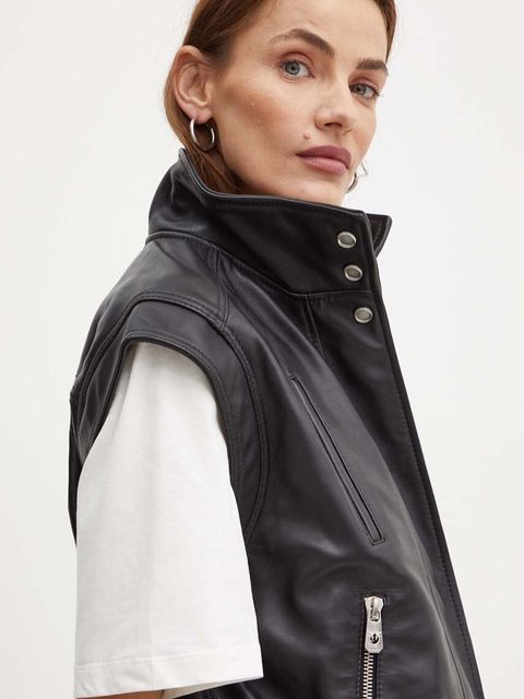 Pinko bezrękawnik skórzany