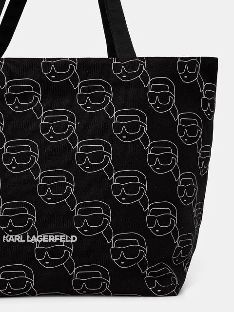Karl Lagerfeld torebka bawełniana kolor czarny A1W50023 - zdjęcie produktu nr 2