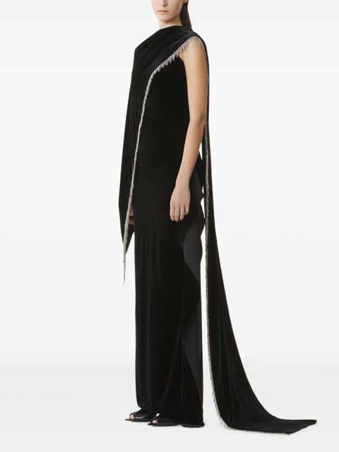 Lanvin draped embellished dress - Black
