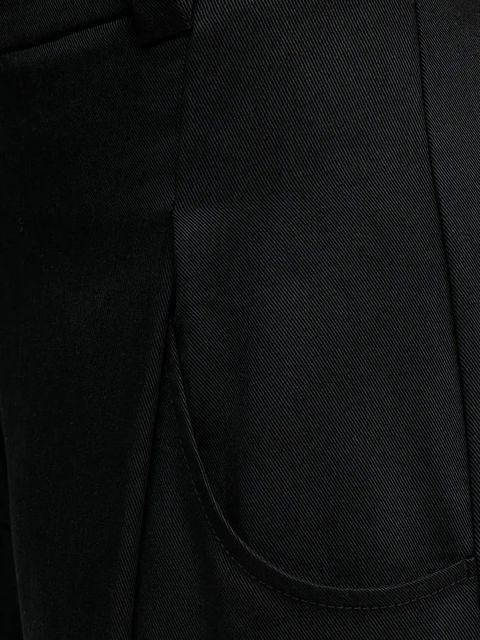 Sisley spodnie damskie kolor czarny szerokie high waist 4V7PLF06N