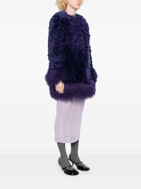 Miu Miu textured coat - Purple - zdjęcie produktu nr 2