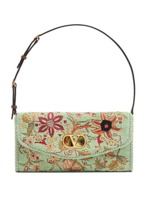 Valentino Garavani Valentino Garavani devain embroidered small shoulder bag - Green - zdjęcie produktu nr 1