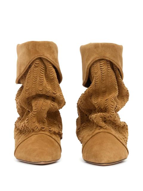 ISABEL MARANT 45mm Edrik embossed boots - Brown