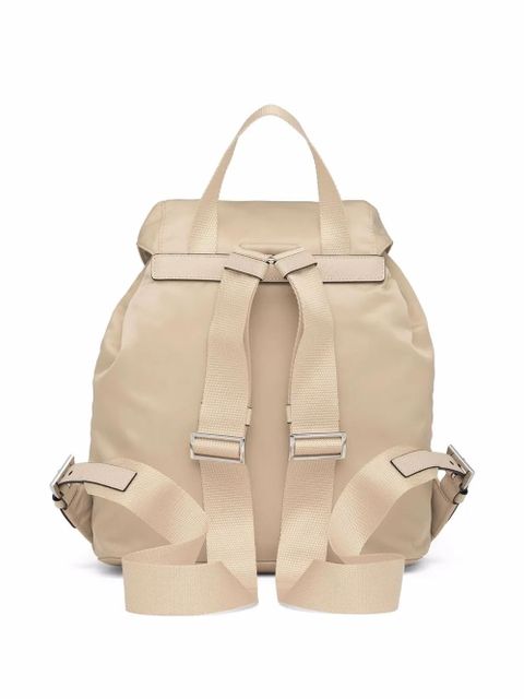 Prada small logo-plaque backpack - Neutrals - zdjęcie produktu nr 2