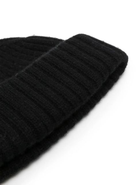 TOTEME cashmere ribbed-knit beanie - Black - zdjęcie produktu nr 2