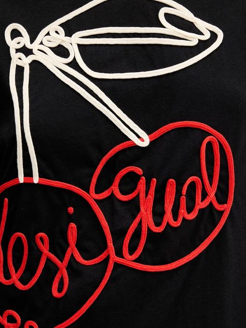 Desigual t-shirt bawełniany BERLIN damski kolor czarny 25WWTK51