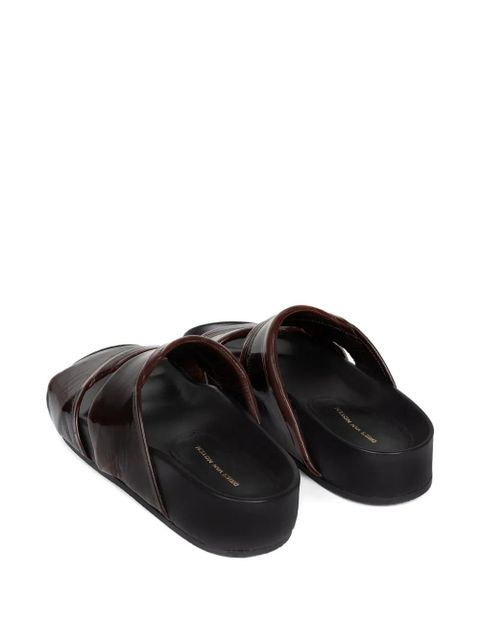 DRIES VAN NOTEN patent-leather double-strap sandals - Brown - zdjęcie produktu nr 2