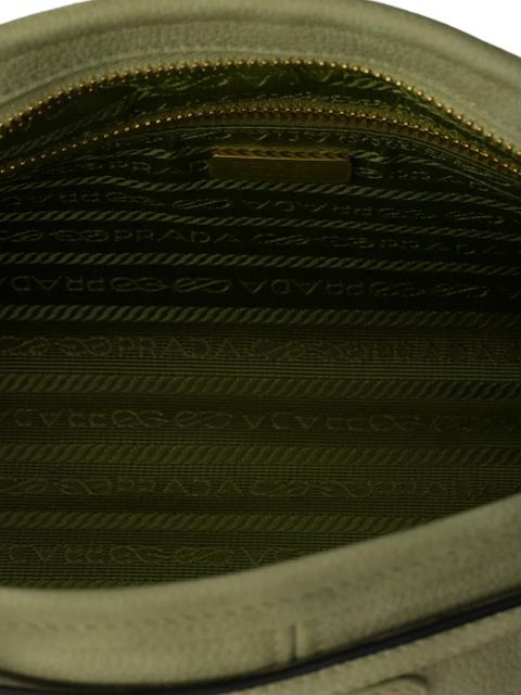 Prada Bonnie medium nubuck leather handbag - Green