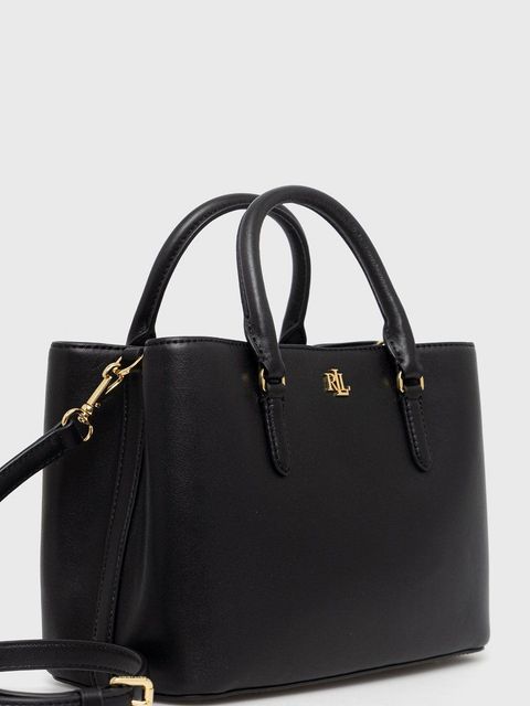 Lauren Ralph Lauren torebka skórzana 431876725004 kolor czarny - zdjęcie produktu nr 2