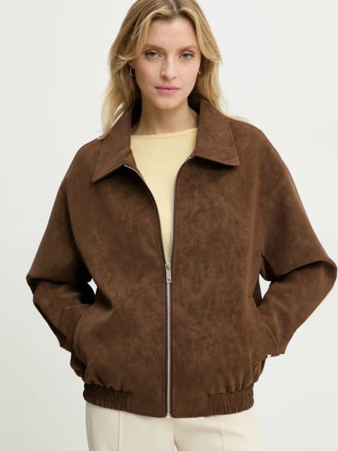 Answear.LAB kurtka kolor brązowy przejściowa