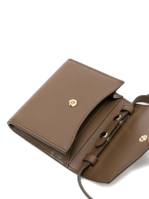 Miu Miu logo-plaque top-handle wallet - Brown