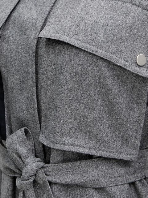 BOSS kombinezon z dodatkiem wełny kolor szary z kołnierzykiemm 50548121