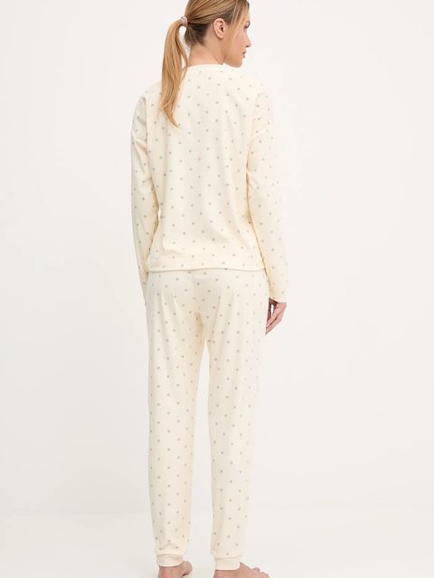 United Colors of Benetton piżama damska kolor beżowy 31UX3P046